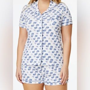 Roller Rabbit Blue Moby Polo Pajamas